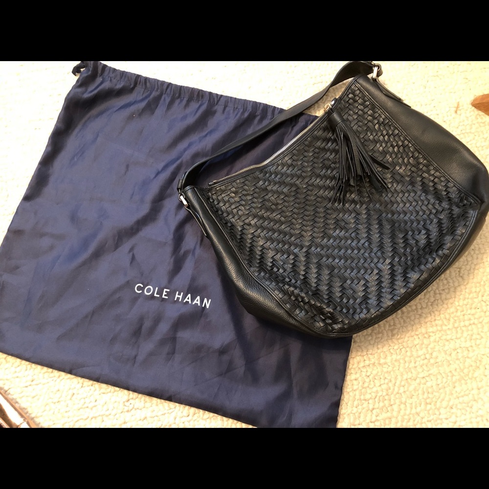 Cole Haan Black Genevieve Hobo shoulder bag